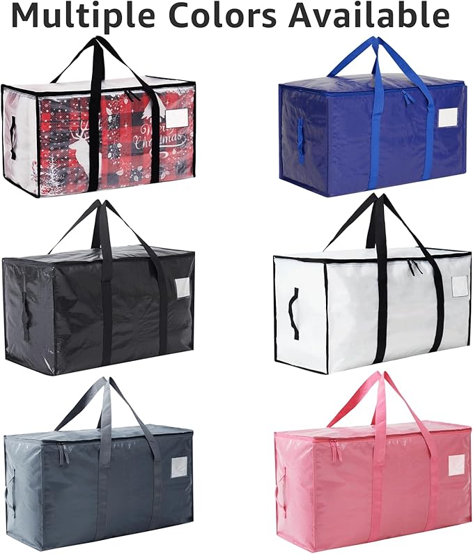 Moving Bags Heavy Duty Extra Large, Moving Boxes, Moving Supplies Essentials,Storage Bins with Lids, Plastic Packing Totes, Storage Bags for Clothes with Handles & Zippers(Pink, 4 Pack)