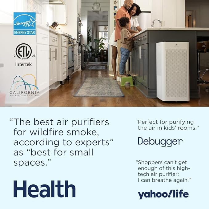 Medify MA-112 PRO Air Purifier with True HEPA H13 Filter | 5,948 ft² Extra Large Coverage in 1hr for Smoke, Wildfire, Odors, Pollution, Allergies, Pets | 99.97% Particle Removal 0.1-0.3 Microns