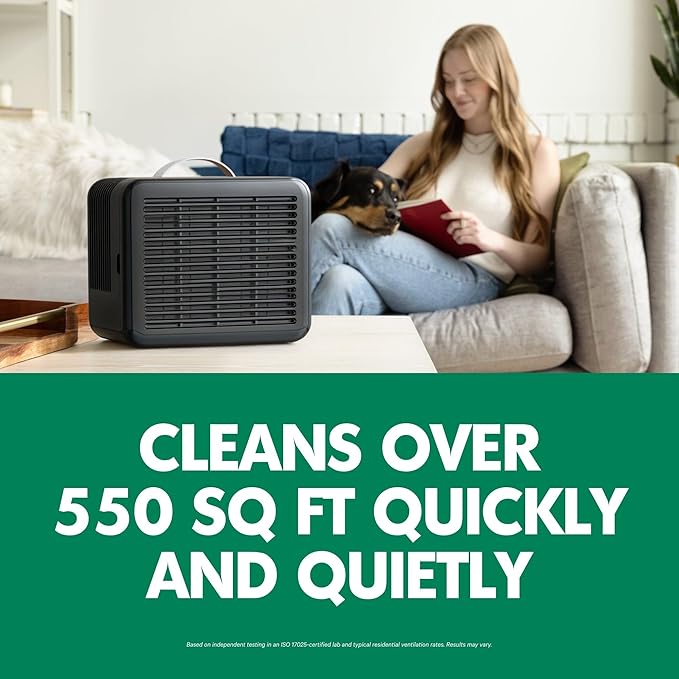 PuroAir Air Purifier 100i Smart HEPA Air Purifiers for Home Pets - Portable Small Air Purifier Filters up to 550 Ft² of Pollutants, Smoke, Pollen, Dust - Room Air Purifiers for Bedroom, Baby, Office