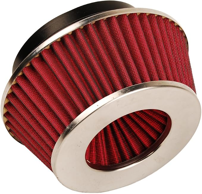 HIFROM 8161 Universal Clamp-On Air Filter Black Small Round Reverse Tapered fit