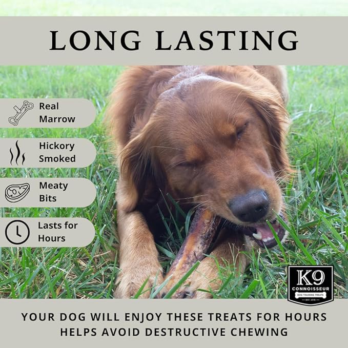 K9 Connoisseur Beef Marrow Dog Bones for Small Breed Dogs USA Made Natural Long Lasting Single Ingredient Doggie Delight Filled Bone Slice Chew Treat Best for Dogs Or Puppies Upto 15 Pounds - 3 Pack