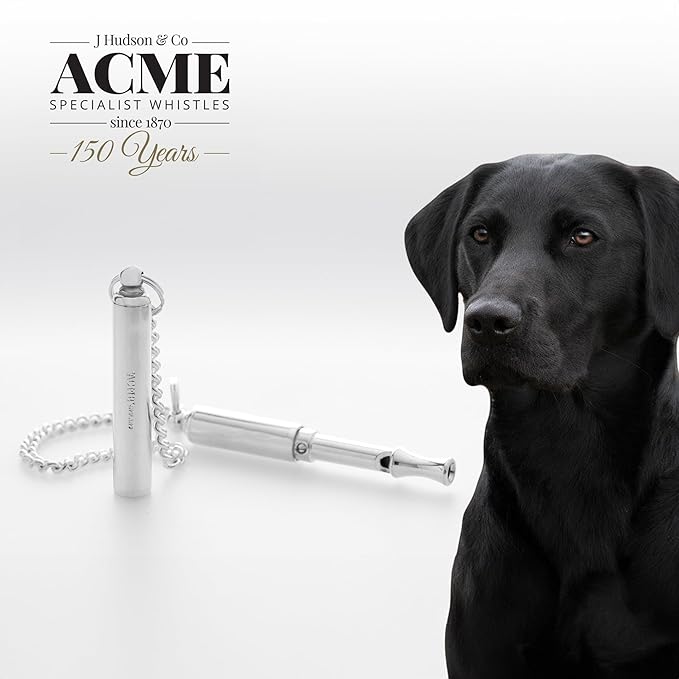 ACME Original 'Silent' Dog Training Whistle no. 535. Adjustable Frequency. Good Sound Quality. Weather-Proof. Designed and Made in The UK. Solid Brass (Polished Brass)