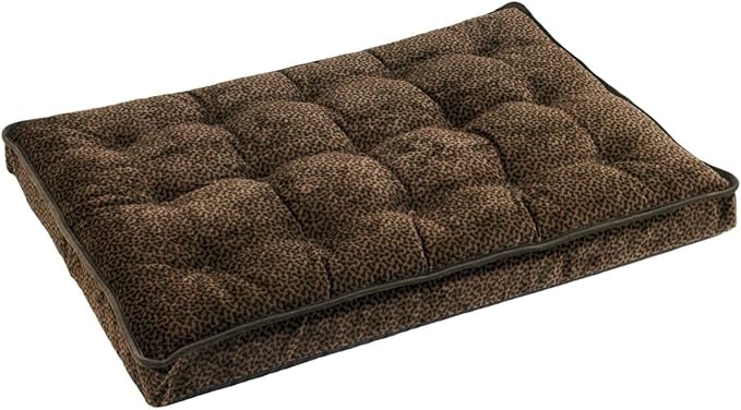 Luxury Crate Mattress Dog Bed Size: Large (36" L x 24" W), Color: Chocolate Bones