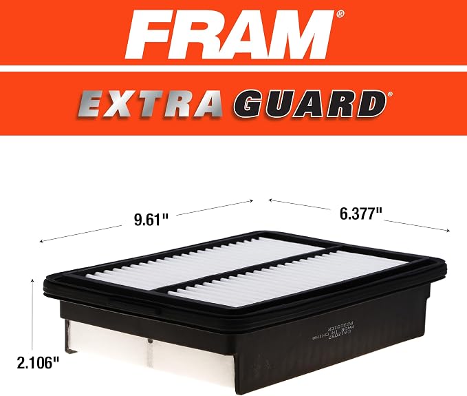 FRAM Extra Guard Rectangular Panel Engine Air Filter Replacement, Easy Install