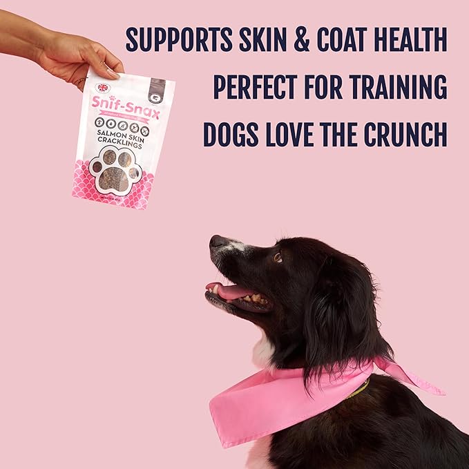 Snif-Snax Salmon Skins Dog Treats (1.5oz, 3-Pack) – Single Ingredient, Grain Free, Human-Grade, Healthy Dog Treats with Omega-3s for Skin, Coat & Joint Support