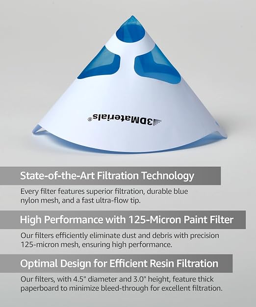 SuperFilter 100 pcs, Disposable Filter, 3D Printer Resin and Paint Strainer