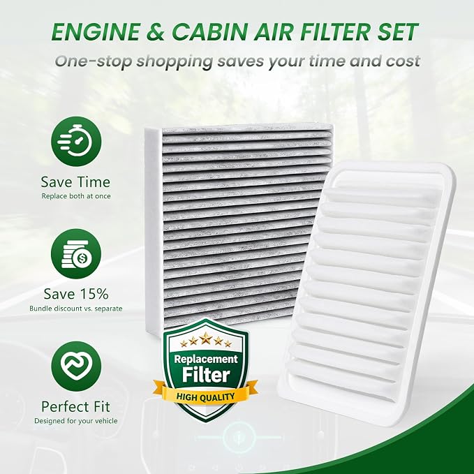 Cabin and Engine Air Filter Fits