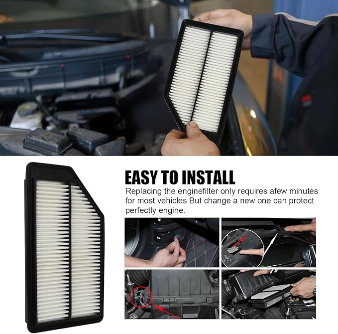Cabin & Engine Air Filter kit for Honda Odyssey 3.5L Replaces 17220-RV0-A00