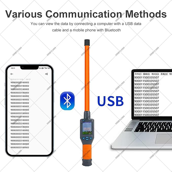 Animal Ear Tag Scanner with LCD Display, 134.2 KHz Handheld Pet Microchip Scanner Reader for Dog/Cat/Pig/Animal, Storage Up to 20000 Datas, Read Time > 100ms, Support FDX-B/HDX/EMID Tags