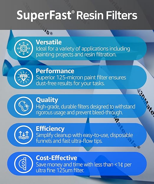 SuperFilter 300 pcs, Disposable Filter, 3D Printer Resin and Paint Strainer
