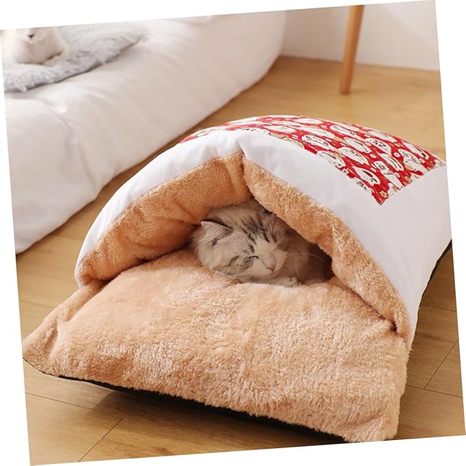 Kisangel Comfortable Pet Bed House Cat Beds Furniture Japanese Style Nest Washable Cushion