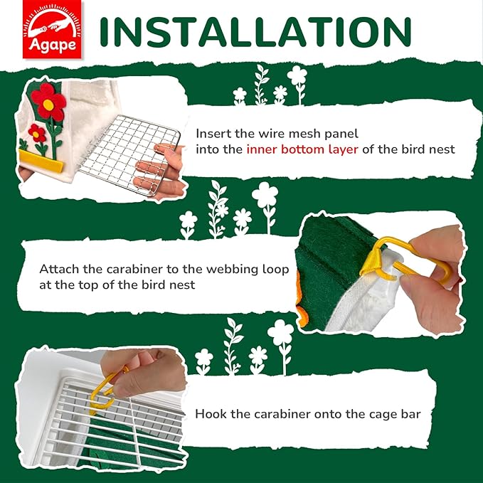 Winter Warm Bird Nest for Cage (Garden, M)