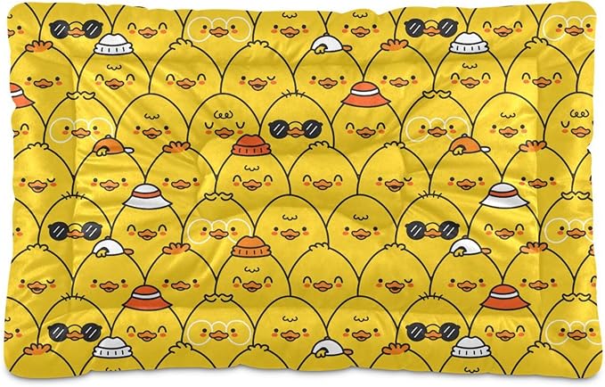 Pet Bed Cute Funny Ducks Dog Bed Mat Absorbing Non Slip Pad Pet Sleeping Mat for Small, Medium, and Large Dogs Puppy Cat 36 in x 24 in