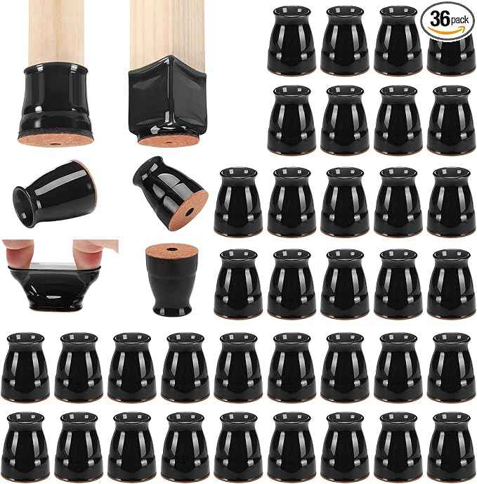 CHUNZEXI 36 Pack Extra Small Chair Leg Floor Protectors