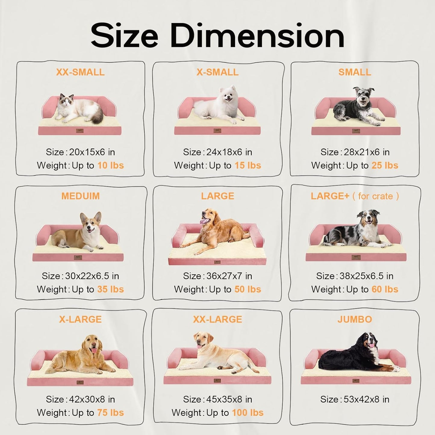 Small Dog Bed Orthopedic Washable Cat Bed Memory Foam Couch Sofa Comfy Pet Beds with Waterproof Removable Cover & Non-Slip Bottom