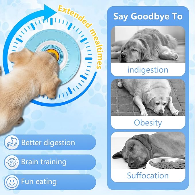Dog Cat Licks Toys for Liquid Food, Anxieties Relief Slow Feeder Dog Lick Ball Treat Dispenser, Non-Slip Licking Bowl Enrichment Toys to Keep Them (B)