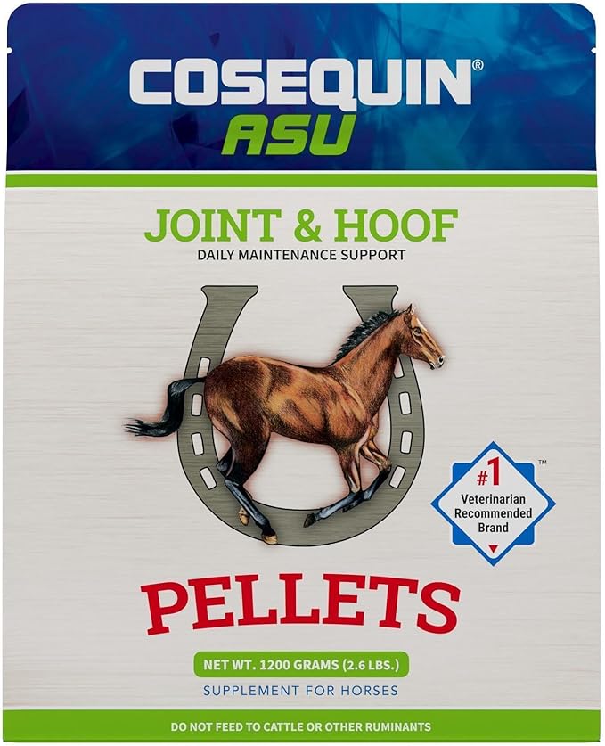 Nutramax Laboratories Cosequin ASU Joint & Hoof Pellets Joint Health Supplement for Horses - Pellets with Glucosamine, Chondroitin, MSM, and Biotin, 1200 Grams