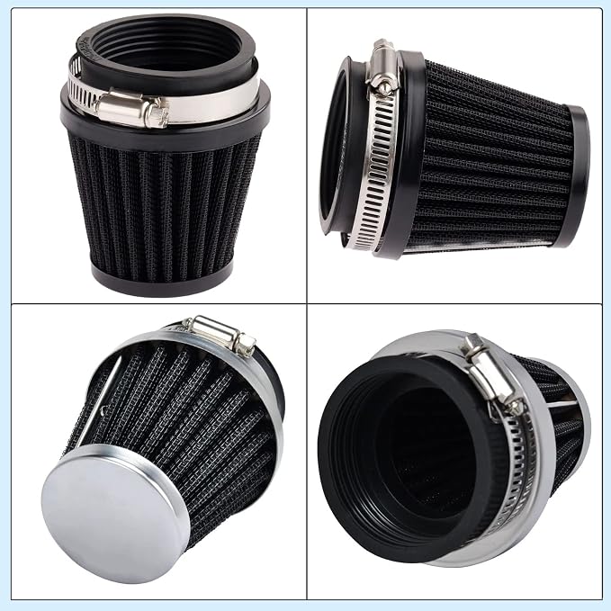 Mtsooning Air Intake Filter Pod, 54mm/2.12" Tapered Clamp-on Breather, Inlet