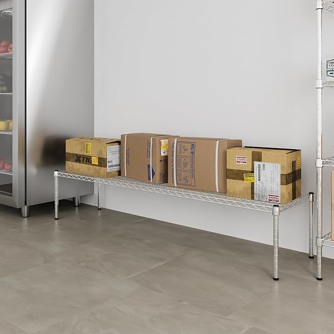 18" Deep x 72" Wide x 14" Height Wire Shelving Kit | 1-Tier | NSF Commercial Storage Rack Unit