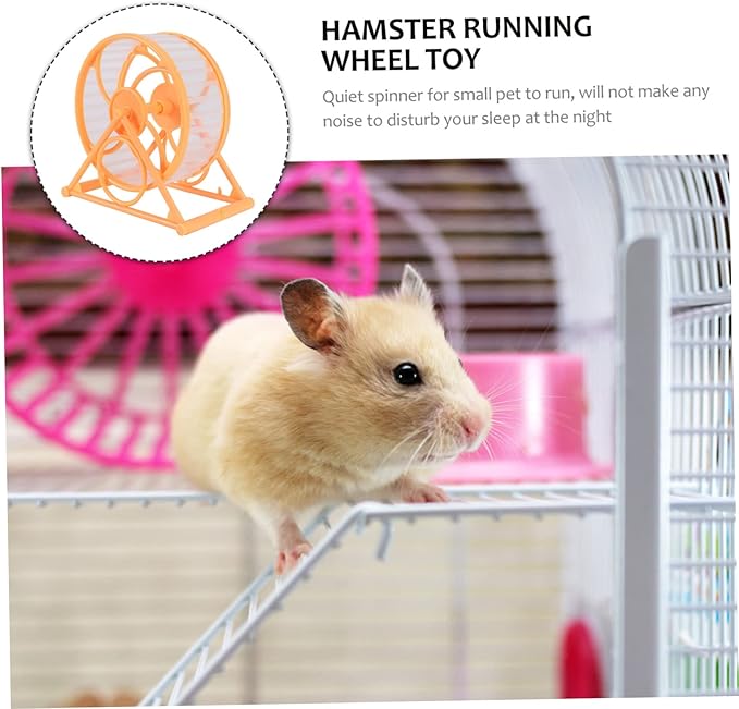 BESTonZON Silent Hamster Wheel for Small Pets Running Wheel for Hamsters Squirrels Hedgehogs Comfortable Exercise Entertainment for Gerbils Mice More