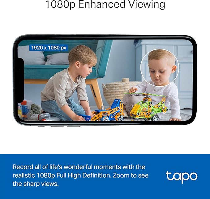 Tapo 1080P Indoor Wired Security Camera - Works as a Baby Monitor & Pet Camera, Motion Detection, 2-Way Audio, Siren, Night Vision, Subscription-Free Local Storage or Optional Cloud, C101(4-Pack)