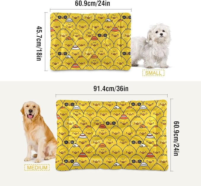 Pet Bed Cute Funny Ducks Dog Bed Mat Absorbing Non Slip Pad Pet Sleeping Mat for Small, Medium, and Large Dogs Puppy Cat 36 in x 24 in