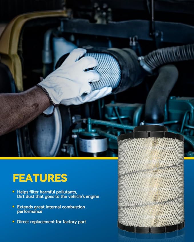 PHILTOP 46637 Engine Air Filter Compatible