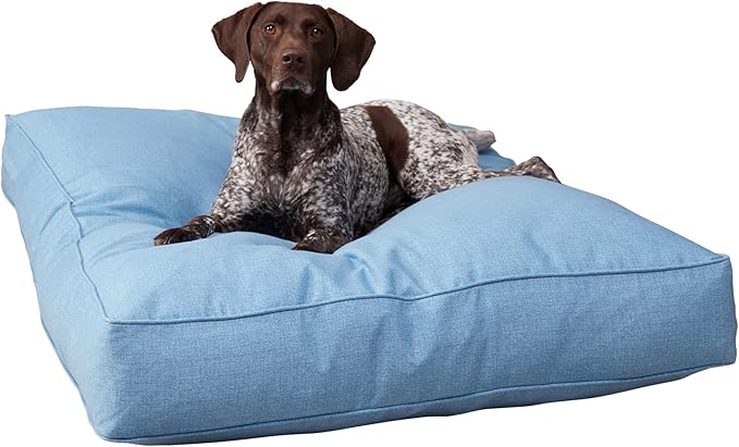 Casey Large (48 x 36 in.) Denim Rectangle Indoor/Outdoor Pillow Style Dog Bed