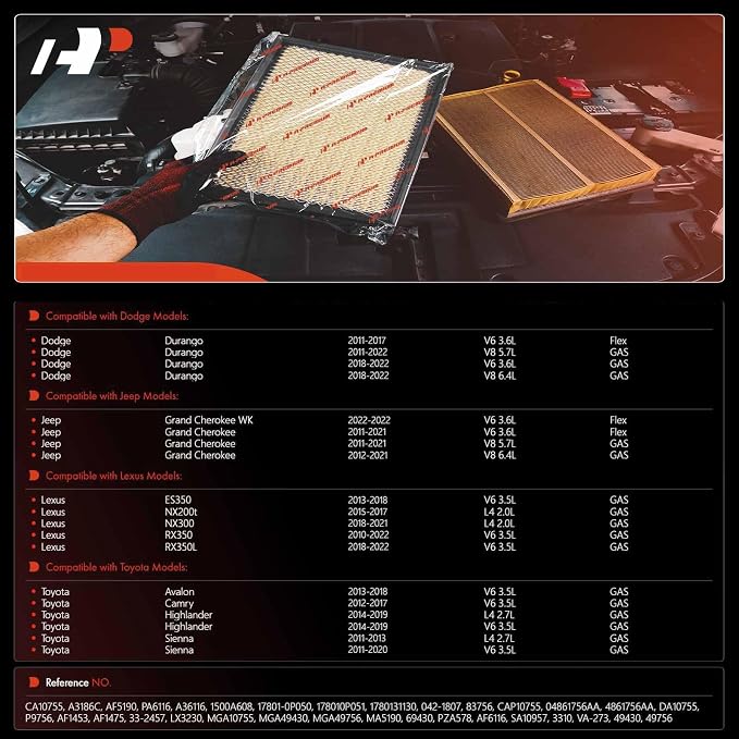 A-Premium Engine Air Filter Compatible