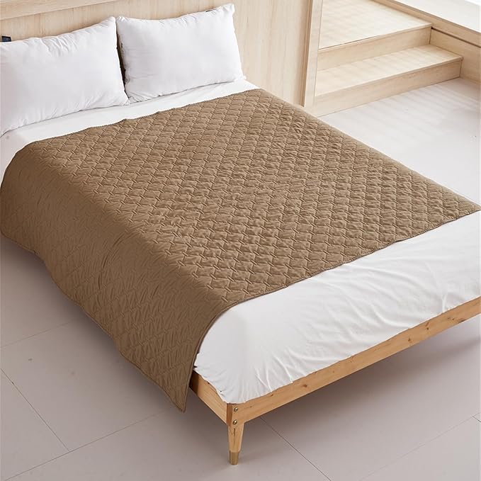 GIBZ Waterproof Dog Bed Blanket Cover Anti Slip Pet Furniture Protector Washable Large Washable Quilted Mat for Indoor, Grey, 200x260cm