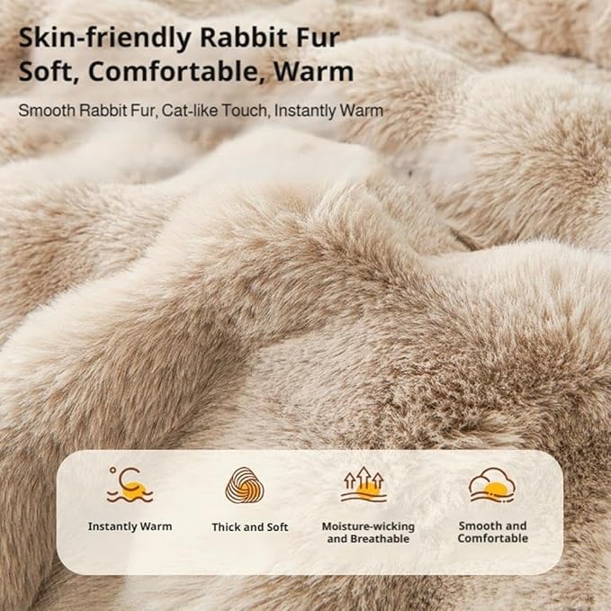 Waterproof Throw Blanket For Dogs & Indoor Cats,Dog Pad Washable Removable Couch Cover,Plush Long Fur Mat with Non Slip Silicone Base,Furniture Protector Gift for New Pet Parents,29.5"x29.5" (grey)