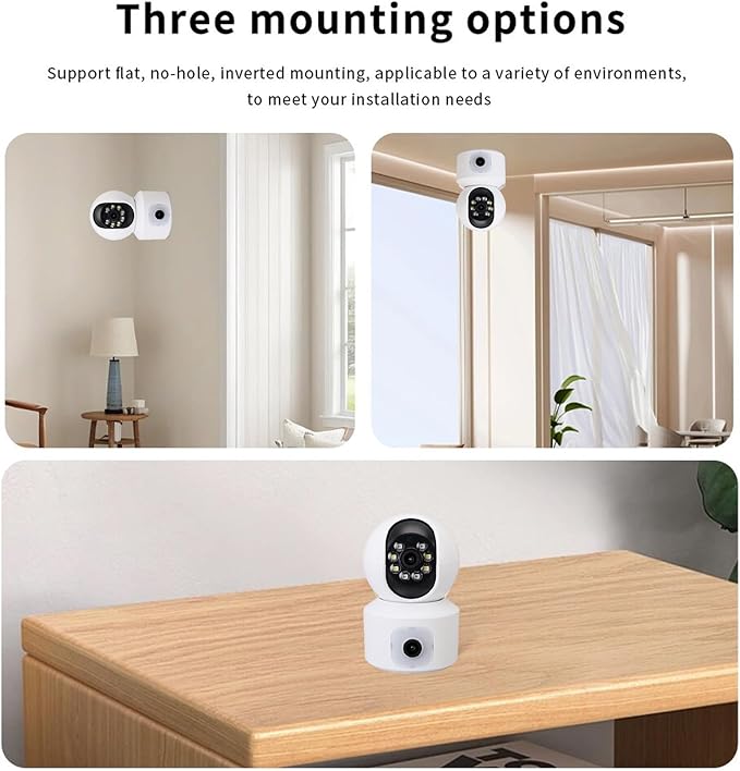 VBESTLIFE Indoor Pan Tilt Smart Security Camera, 2.4GHz WiFi 1080P HD Dog Camera, APP for O KAM Pro, for Home Security, Pet, Older