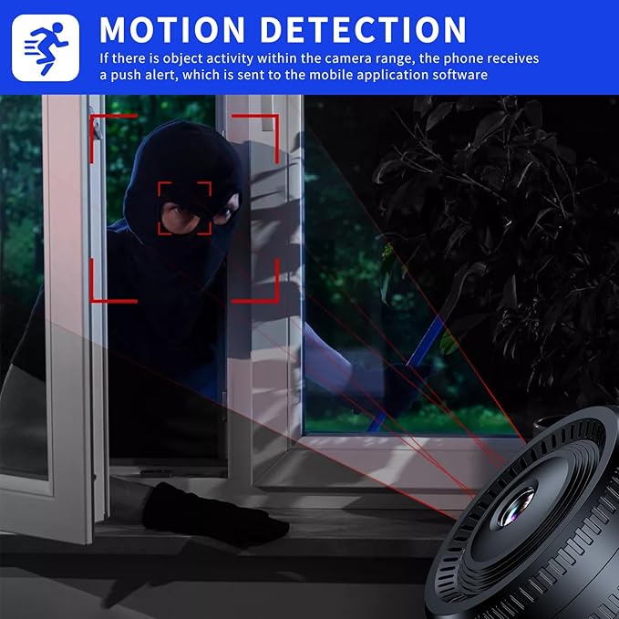 1080P HD WiFi Camera - Pet Security Camer - Hidden Cameras - Spy Cam - Mini with Night Vision & Motion Detection- Indoor/Outdoor Cam Small Smart WiFi House Camera-SD Card Storage APP Control
