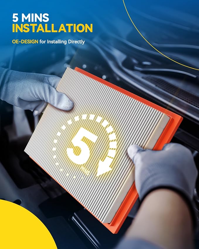 PHILTOP Engine Air Filter, CA12967 Compatible