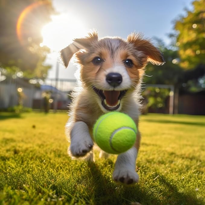 6 Pack Mini Tennis Balls for Pet Playing Fecth, 2 inch Dogs Training Tennis Balls for Small Size Dogs, Interactive Dog Playing Balls Fits 2 inch Automatic Dog Ball Launcher