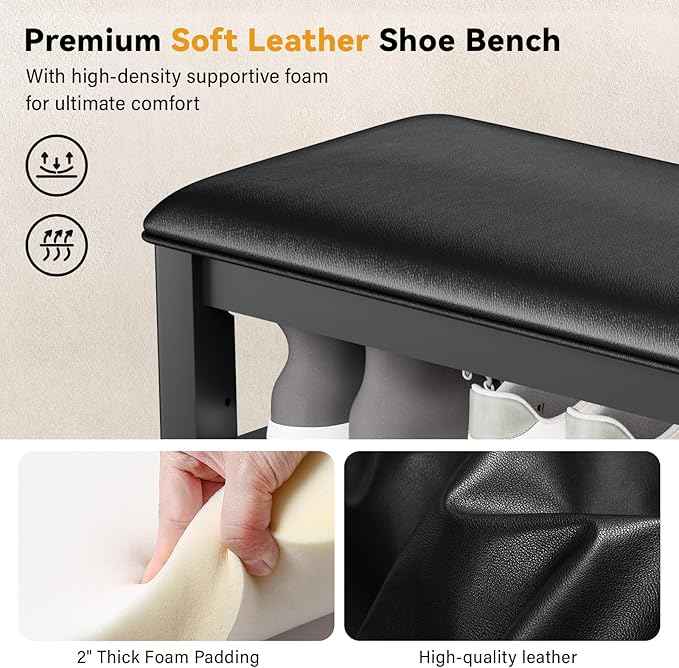 Shoe Rack Bench Entryway Storage