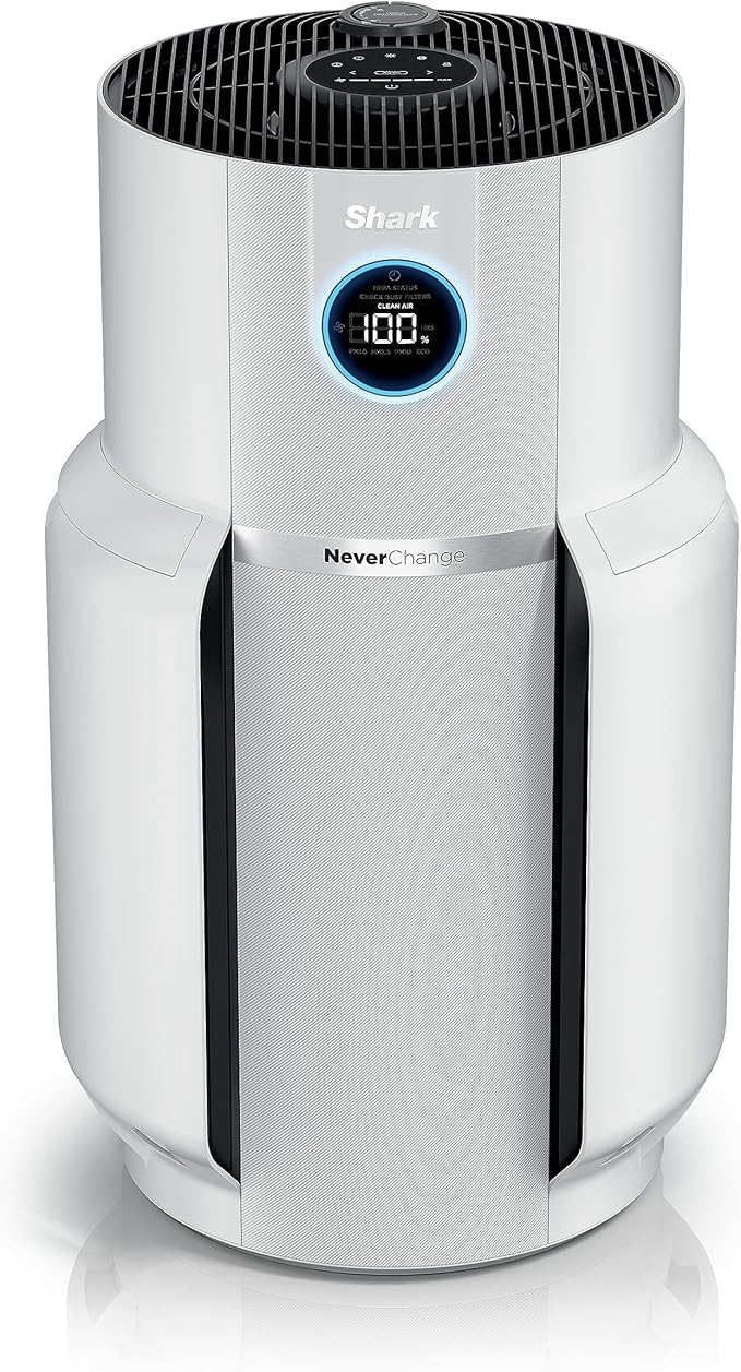 Shark Air Purifier with NeverChange Air Filter Technology, 5 Year HEPA Filter, Covers 1400 Sq. ft, Odor Neutralizer and Clean Sense Technology, Removes 99.98% of Dust & Allergens, HP302 (Renewed)