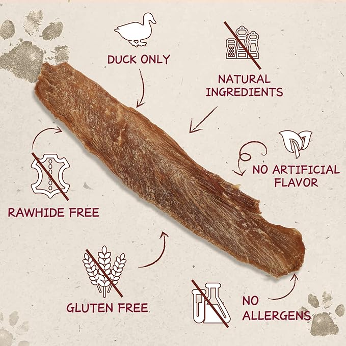 PAWUP Dog Treats Duck Jerky Chip Flakes &Duck Strips, High Protein Dog Training Rewards, Rawhide-Free, Gluten-Free