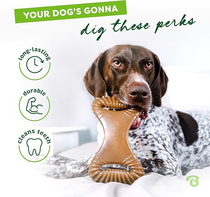 Benebone Dental Durable Dog Chew Toy for Aggressive Chewers, Real Chicken, Made in USA, Small