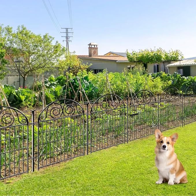 Tall Garden Fencing 36 Inch High, 22 Panels Total Length 48Ft Dog Fence Outdoor for Yard, Pet Fence Outdoor, Decorative Fences for Yard│Patented