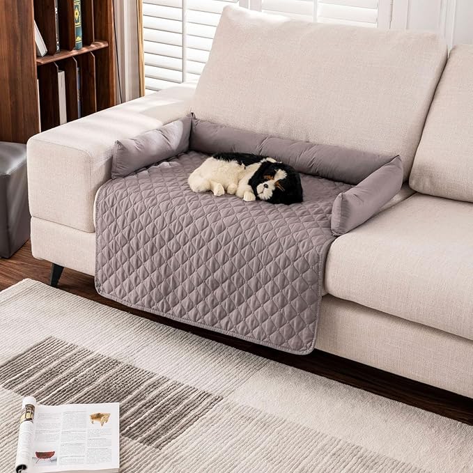 Dog Bed Cover & Couch Protector - Anti-Slip & Waterproof Pet Pad, Cozy Nest for Dogs, Ideal for Sofa, Bed & Car Seat Cushion - Furniture Protector Coffee S