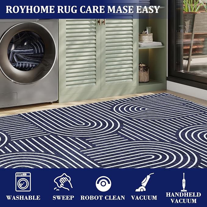 ROYHOME Modern Rug 2.5x8 Runners