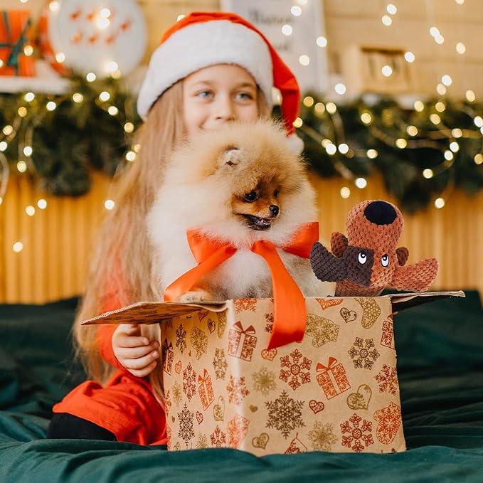 Squeaky Plush Dog Toys for Large Dogs with Squeaky and Crinkle Paper, Tug of War Pet Toys for Dogs, Interactive Pull Puppy Chew Toys for Small, Medium and Large Dogs