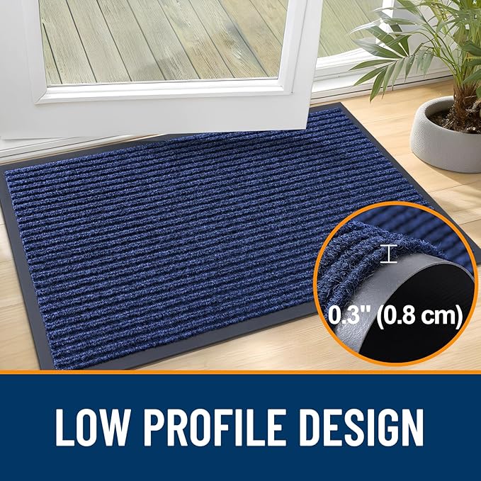 OLANLY Front Door Mat Indoor Outdoor Entrance, Waterproof Heavy Duty Doormat