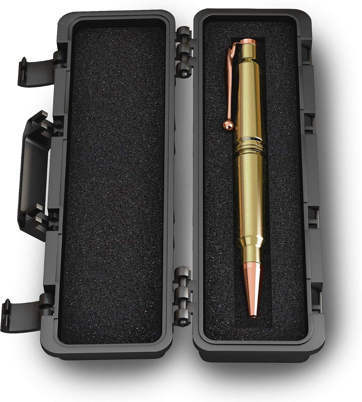 .308 Real Bullet Brass Casing Refillable Twist Pen – Military Style, Tactical for Men, Dads & Veterans, Gift Box Included – Polished Brass