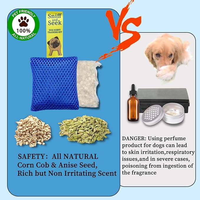 Dog Scent Training kit, Brain Games, Hide and Seek Toys, Metal Stimulation Games - Fun Nose Work for Dogs, Sniff and Seek Sniffing Toys, Dog Nosework, Scent Work Kit for All Ages