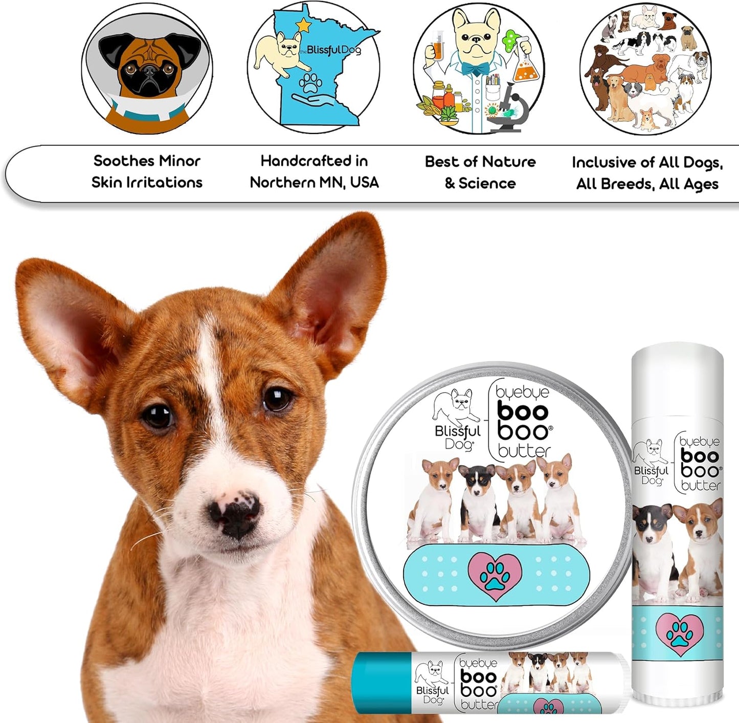 The Blissful Dog Basenji Boo Boo Butter, 0.15-Ounce