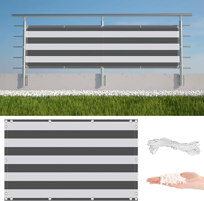 Privacy Screen Protector 8.2' x 8.2' UV Protection 96% Patio Privacy Screen