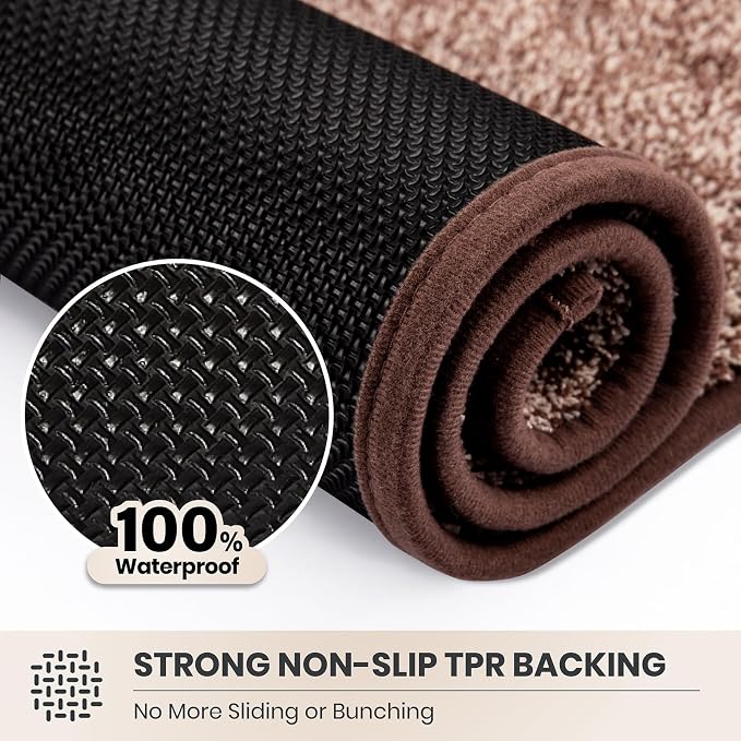 PURRUGS Dirt Trapping Door Mat 24" x 59", Non-Slip Machine Washable Entryway Rug