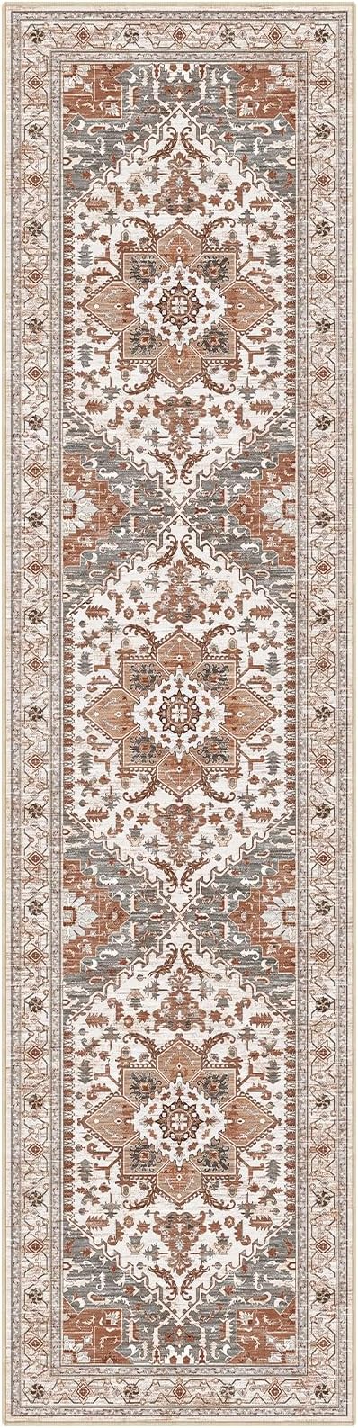 Yamaziot Washable Runner Rug, 2x8 Non-Slip Boho Vintage Hallway Rug Runner